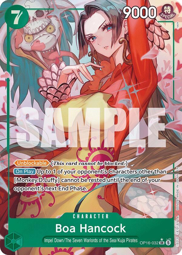 Boa Hancock OP16-032 alternate art, the printing that trades around sixty times the base super rare.